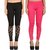 Stylish Cotton Lace Legging Combo Pack Of 2 Vibrant Colours - Sizes Available
