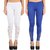 Stylish Pack Of 2 Designer Cotton Lace Leggings Combo Pack Of 2 Colors