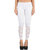 Designer White Half  Cotton Half Lace Legging - Sizes Available