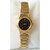 HMT Round Dial Gold Leather Analog Watch For Women