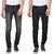 Stylox Men's Brown & Black Slim Fit Jeans (Pack of 2)
