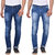 Stylox Men's Blue Slim Fit Jeans (Pack of 2)