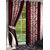 Home Luxurious Set of 2 Multi-color (Pink) Printed Eyelet Window Curtains