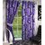 Home Luxurious Set of 2 Multi-color (Purple) Printed Eyelet Window Curtains