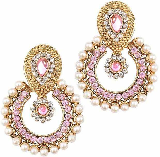 White and deals pink earrings