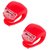 Autosun Bike Bicycle Super Bright Headlights Led Safety Warning Head And Tail Light  Set of 2-Red