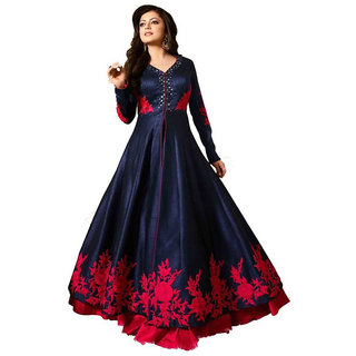 anarkali dress stitched from saree