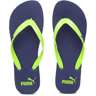 PUMA Men Neon Green Navy Flip Flops