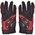 RMA-6007 Romic Leather Motorcycle Full Gloves (Red, Large)