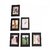 PHOTO FRAME BY FR@ME @RT, 6 PIECES BLACK WALL HANGING COLLAGE WITH WATCH