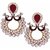 Styylo Fashion Exclusive Golden Maroon White Earrings Set /S 734