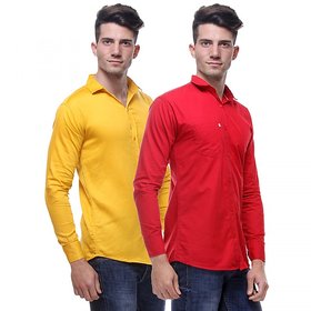 Red Code  Full Sleeves Casual Poly-Cotton Shirts For Men Pack Of 206