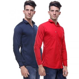 Red Code  Full Sleeves Casual Poly-Cotton Shirts For Men Pack Of 224