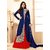 Sanskriti Designers Blue And Red Banglori silk  Embroidery Work Indo Western gown-Rx-blue
