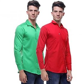 Red Code  Full Sleeves Casual Poly-Cotton Shirts For Men Pack Of 222