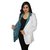 Gugi Designs Casual Trending Reversible Green  White Colored Blazer For Women