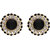 Traditional Ethnic Classic Black Floral Stud Earring with Crystal stones by Parisha Jewells ER7090046