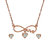 Mahi Rose Gold Plated Valentine Gift Infinite Love Pendant Set With Crystal 