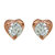 Mahi Rose Gold Plated Valentine Gift Infinite Love Pendant Set With Crystal 