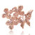 Spargz Party Wear Rose Gold Plated AD Stone With Pearl Butterfly Flowers Brooch Pin For Girls  Women AISAP086