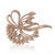 Spargz Party Wear Rose Gold Plated AD Stone Triple Bow Brooch Pin For Girls  Women AISAP088