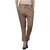 Pistaa Womens Cotton Slub Biscuit Color Best Comfertable Plain Readymade Formal Ethnic Cigratte Pant Trouser Bottom