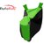 Flying On Wheels Bike Body Cover Without Mirror Pocket UV Resistant For Hero Achiever - Black & Green Colour