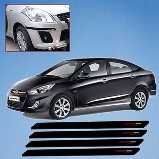 Car Bumper Protector For Hyundai Verna Fluidic Black In India