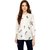 Luxury Living White Print with Frill Tops  Tunic
