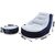 Intex Ultra Lounge Inflatable Chair Ottoman Sofa Chair(Grey BlackStandard) With Pump