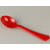 9colors Unbreakable Red Plastic Spoon Set - Set of 6 (Microwave Safe / BPA Free )