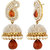 Jewels Guru Exclusive Golden White Orange Multi Colour Earrings.  m-322