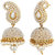Jewels Guru Exclusive Golden White Earrings.  m-323