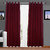 Pair of Wine Red Faux Silk Dupioni Curtains, Eyelet Top 102
