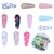 KimmyKu 10Pairs/20Pcs Cotton Fabric Covered Snap Infant Toddler Baby Girls Hair clips Accessories Barrettes Non Slip Plus 450pcs Rubber Hair Bands Tie
