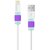 Cable Protector, iPhone Charger Protector Phifo Colorful Data Cable Silicone Saver for Apple USB Lightning Cable (Purple)