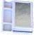 SSS- Bathroom Cabinet  Mirror(Size21X20X5 inches, Colour White, Material PVC)