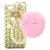 S&C Luxury String of Pearls Chain Rabbit Fur Ball with 3D Metal Buckle Pendant Elegant Tartan Plaid Weave Leather Hard Back Case Cover Phone Case for iPhone 6Plus 6S Plus (5.5