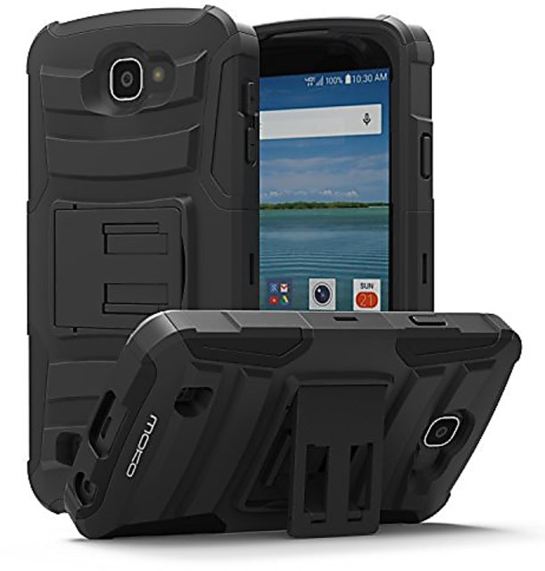 Buy Lg Optimus Zone 3 Case Moko Shock Absorbing Hard Cover Ultra Protective Heavy Duty Case With Holster Belt Clip Built In Kickstand For Lg Optimus Zone 3 4 5 Inch 2016 Black Online 1590 From Shopclues