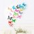 Amaonm 18 Pcs Removable DIY Pvc 3D Colorful Butterfly Wall Sticker Murals Wall Stickers Wall Decorations Art Decor Sticker for Nursery Room Classroom Offices Kids Bedroom TV Background Living Room