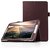 FanTEK Samsung Galaxy Tab E 8.0 SM-T377 (Sprint / US Cellular / Verizon ) 4G LTE 8-Inch Tablet Case - PU Leather Multi-Angle Stand Magnetic Smart Cover (Brown)