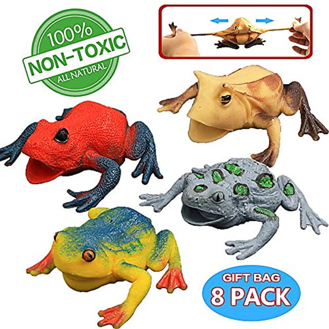 Buy Frog Toys,4.5 Inch Assorted Rubber Frog sets(8 PACK),Food