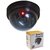 Dummy Fake Infrared Sensor Dome Wireless Security Camera With Blinking Led Realistic Looking CCTV Surveillance - SCTCMR