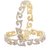JDX American Diamond Gold Plated Bangles Set for Girls2.4