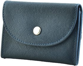 Mandava safiano genuine leather dark blue card holder