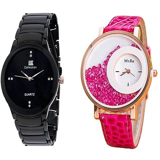 IIK Collction Black and  Mxre  Men Watches Couple for Men and Women