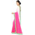 Aaina Pink & White Chiffon Embroidered Saree With Blouse