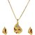 The99Jewel by JewelMaze Maroon Austrian Stone Gold Plated Chain Pendant Set -PAA0294