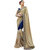 Triveni Blue Crepe Embroidered Saree With Blouse