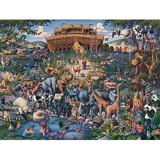 Dowdle Noah's Ark 1,000 PC Jigsaw Puzzle in Decorative Box 19 x 26 SE